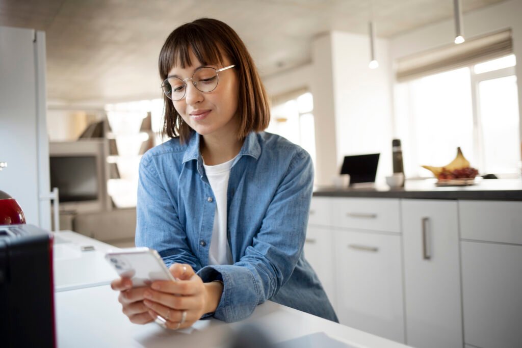 young-woman-using-home-technology