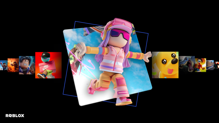 A promotional image from Roblox displaying various character models